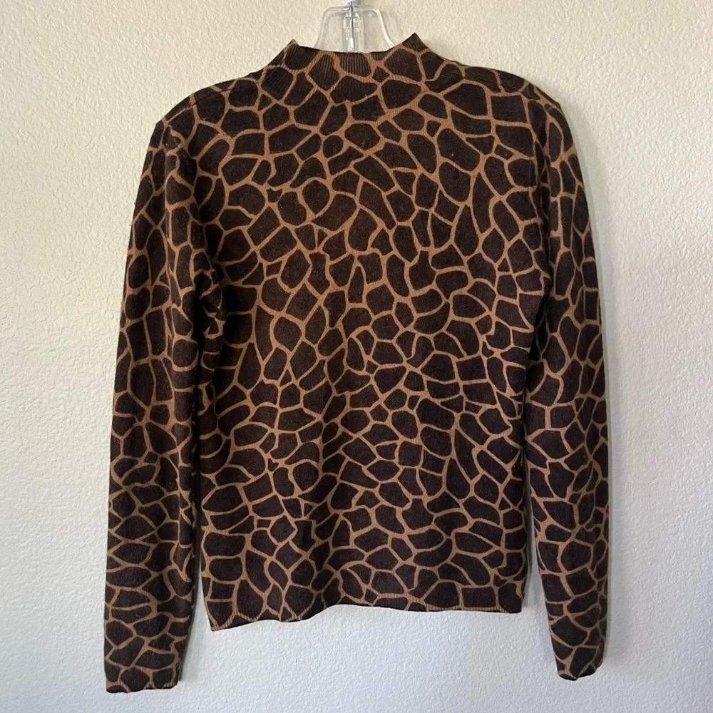 Vintage Causal Corner Giraffe Lambswool & Rabbit Fur Sweater Women Size S - Picture 2 of 13